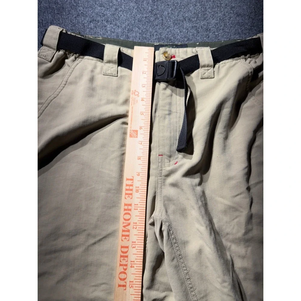 Orvis Trout Bum Mens Medium Khaki Nylon Hiking Fishing PantsIntegrated Belt34x30